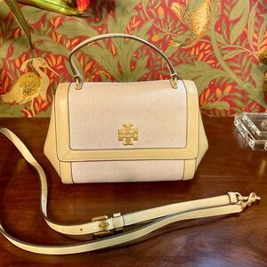 Tory Burch Cream and Gold Bag